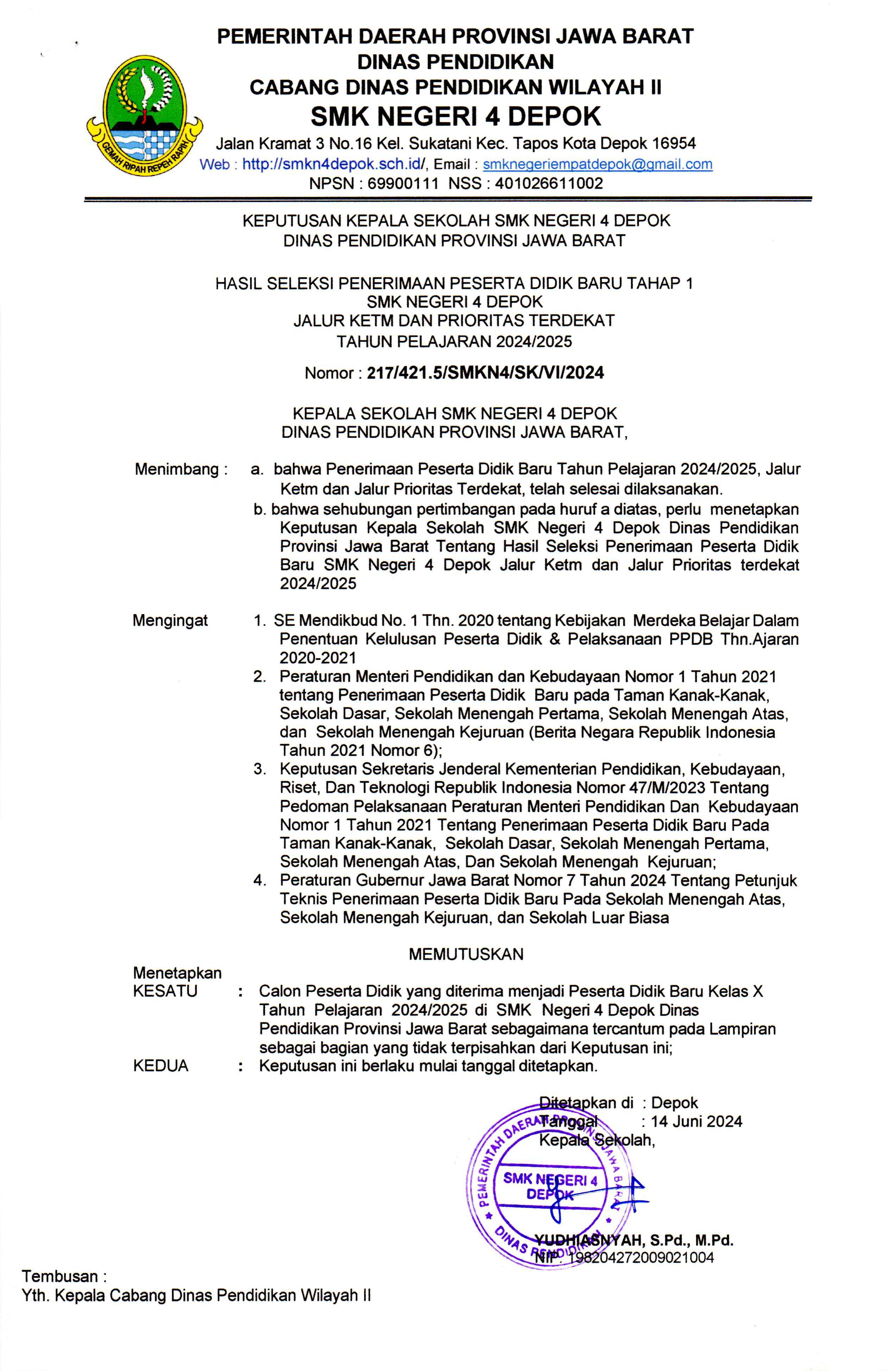 1 Hasil Seleksi PPDB Tahap 1 24 25